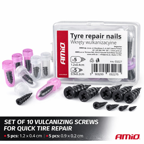 Tire repair screw - screw, rubber