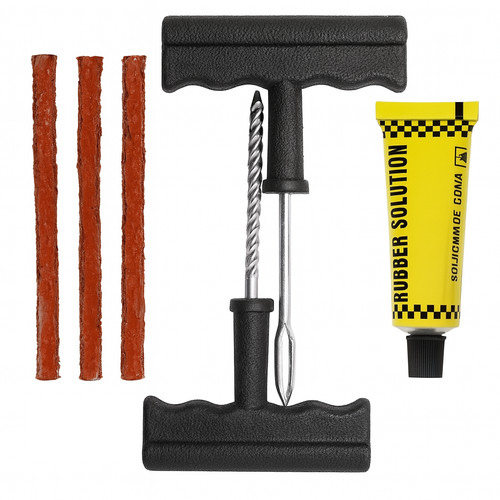 Car tire puncture - puncture, repair