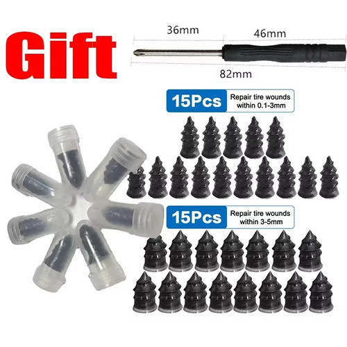Universal tire repair screw - repair, in