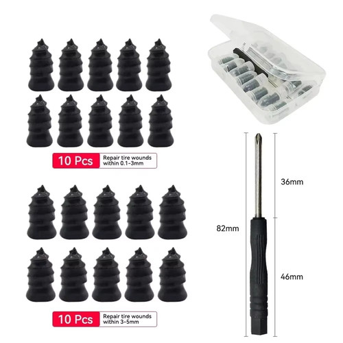 Tire repair screw rubber - repair, in