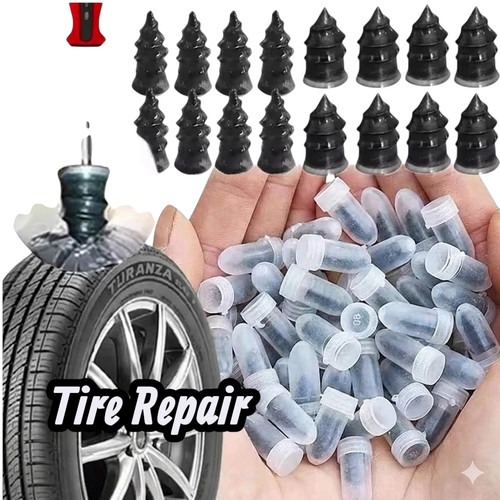 Car tyre puncture repair - puncture,