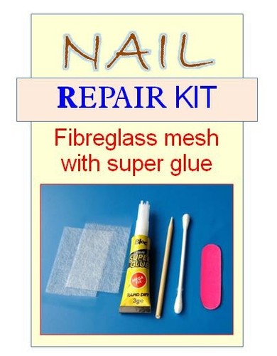 Nail repair kit for temporary - nail,