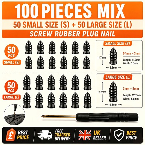 100 pcs tyre repair kit - repair, screw